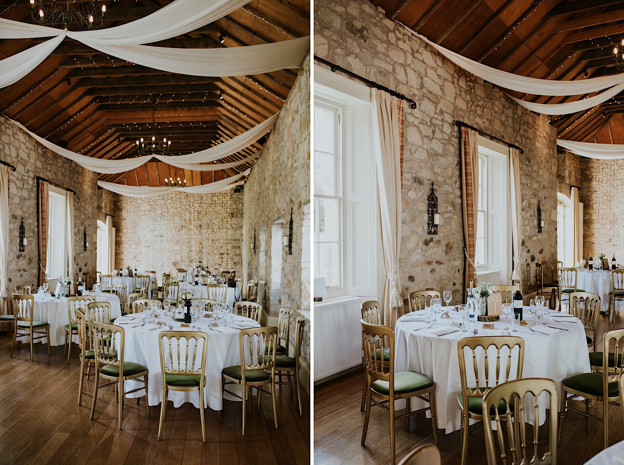Kirknewton House Stables: elegant event space for weddings with rustic charm and sophistication.
