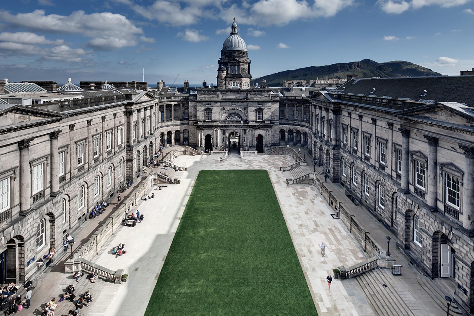 Central Campus at The University of Edinburgh, historic venue for outdoor events.