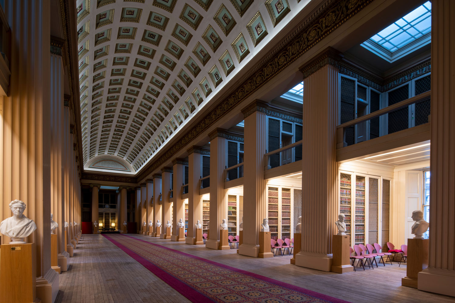 Elegant University of Edinburgh library venue for conferences and formal events.