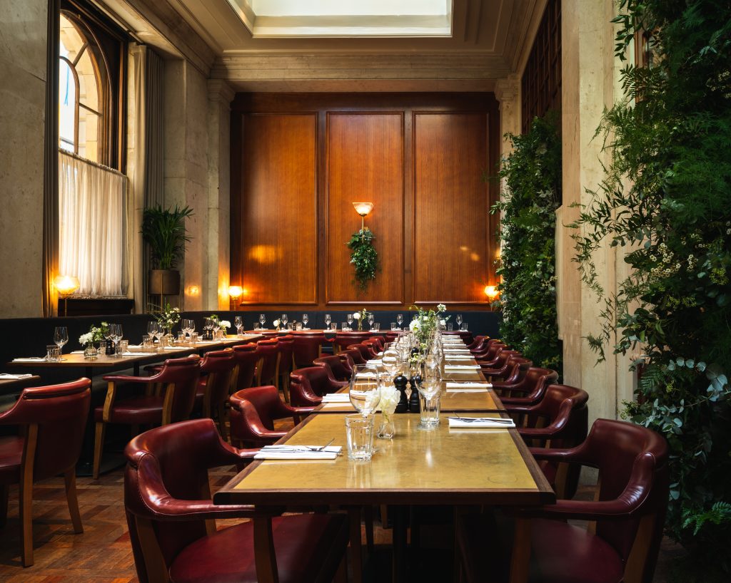 Elegant Tellers Room in Hawksmoor Edinburgh, perfect for intimate gatherings and corporate events.