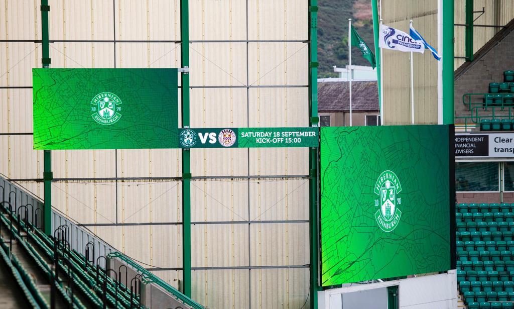 Big Screens at Hibernian FC stadium for impactful event visuals and audience engagement.