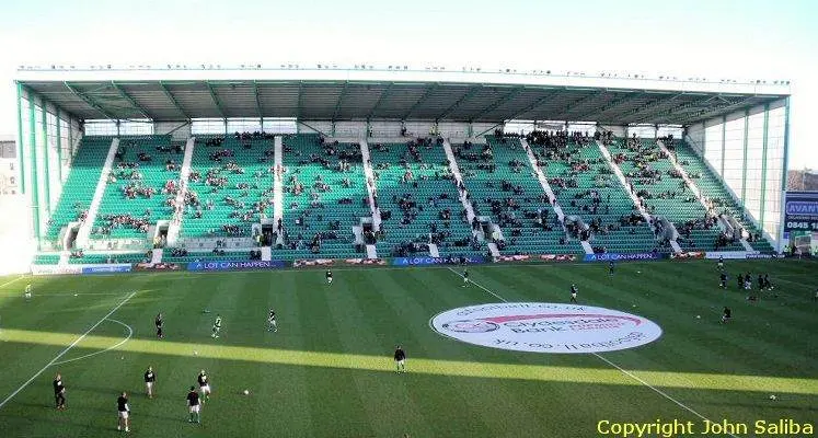 Big Screens at Hibernian FC stadium, ideal for corporate events and sports gatherings.