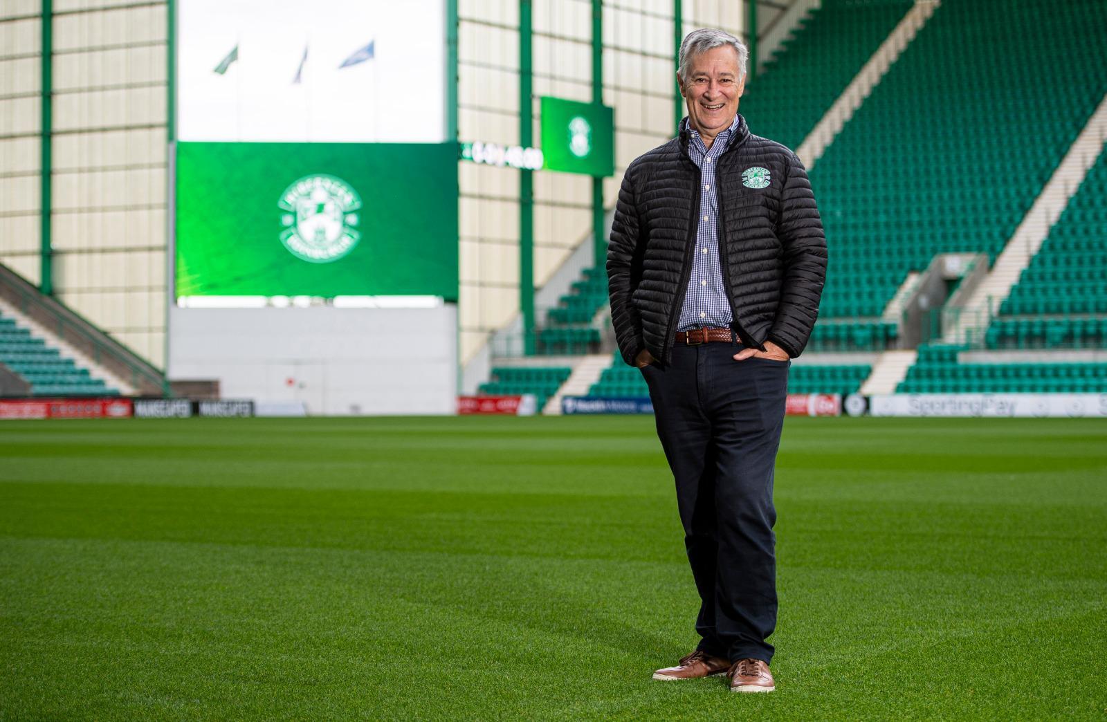 Professional on vibrant Hibernian FC field, ideal for sports and corporate events.