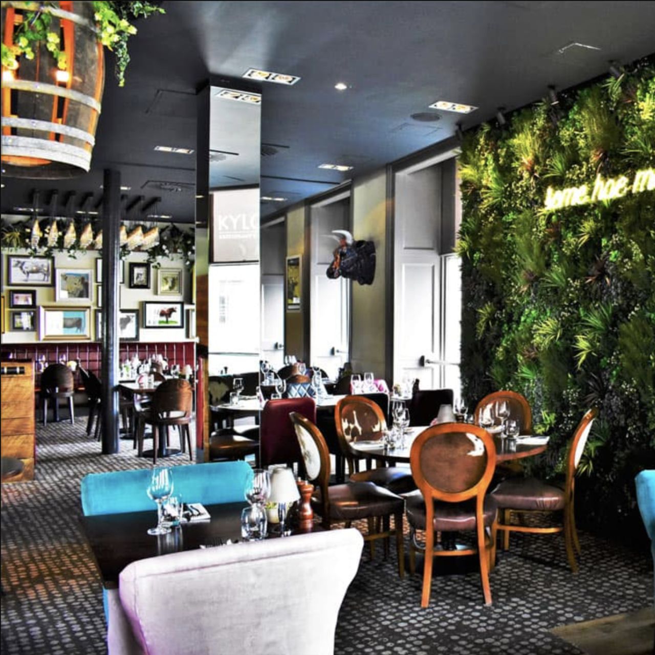 Private dining room at Kyloe Steak Restaurant, stylish decor for intimate events.