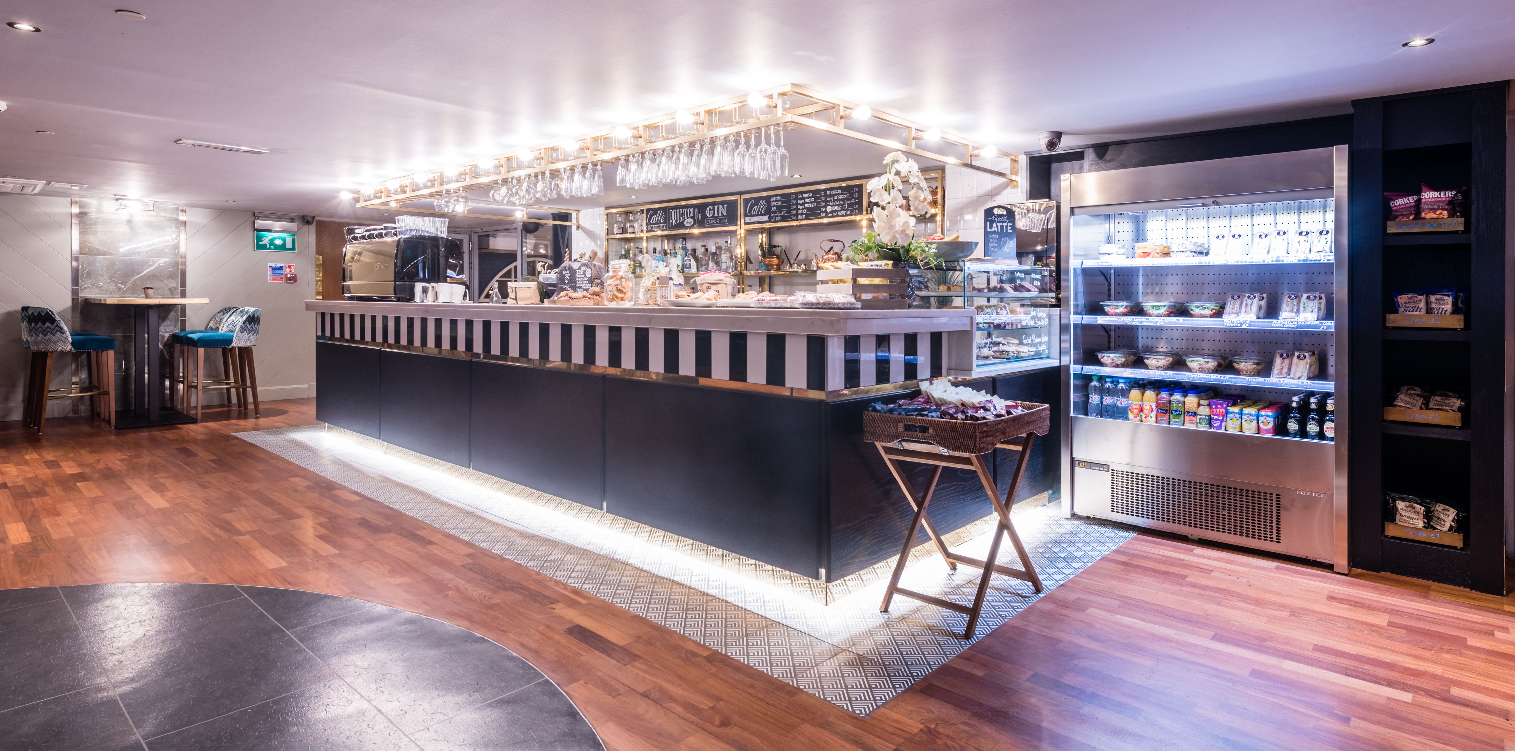 Prosecco Bar in Brewhemia with sleek design, perfect for networking events and meetings.