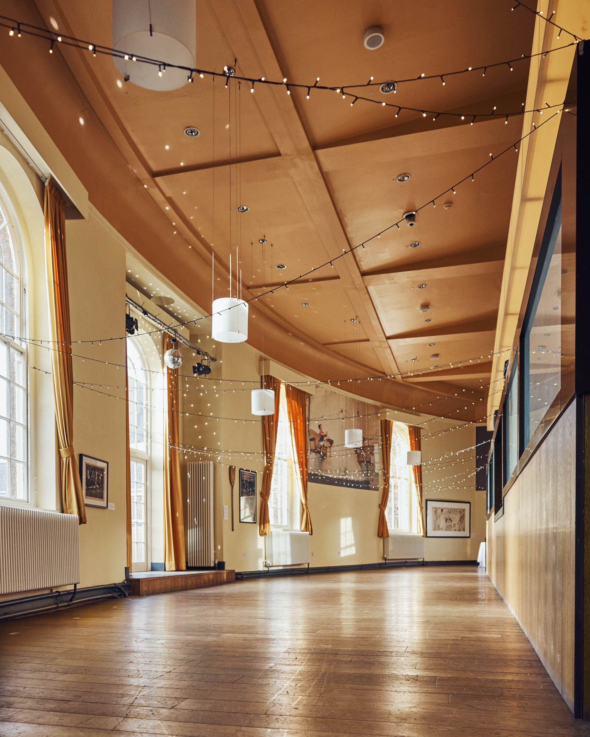 Elegant event space at The Bistro, warm lighting, ideal for gatherings and meetings.