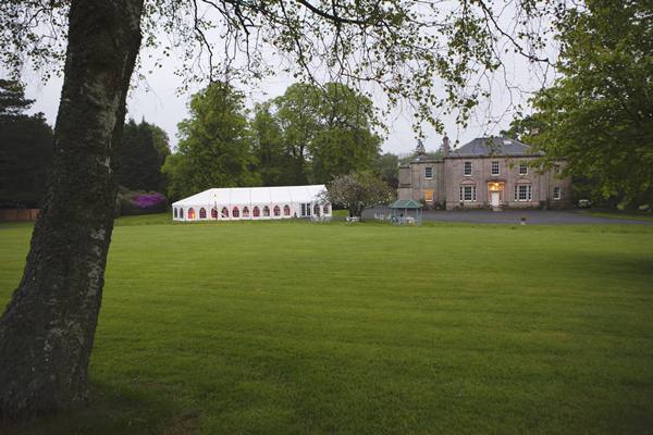 Old Kirk at Glencorse House, lush lawn venue for events and celebrations.