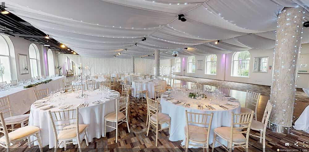 Elegant ceremony area at Eskmills Venue, perfect for weddings and formal events.