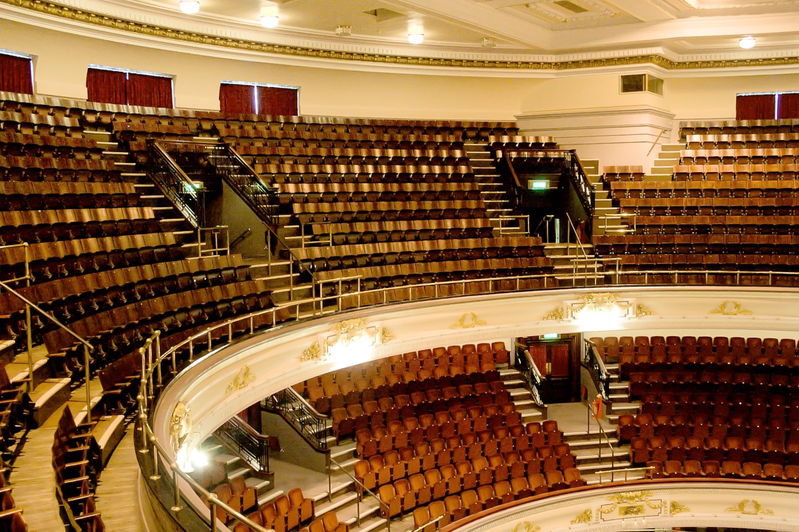 Usher Hall auditorium with tiered seating, perfect for conferences and presentations.