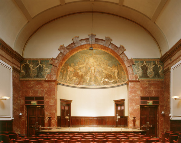 Elegant Wigmore Hall auditorium with high ceilings, ideal for upscale events and receptions.
