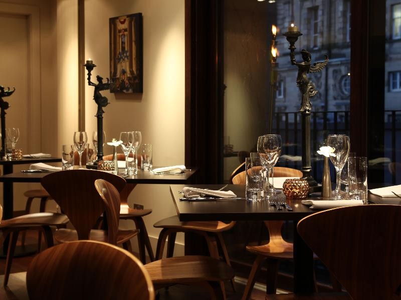 Elegant private dining room at Angels with Bagpipes, ideal for intimate gatherings and corporate events.