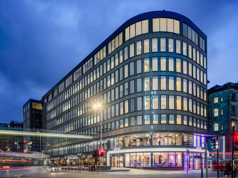 Modern VEGA Glasgow venue with large windows for corporate meetings and events.