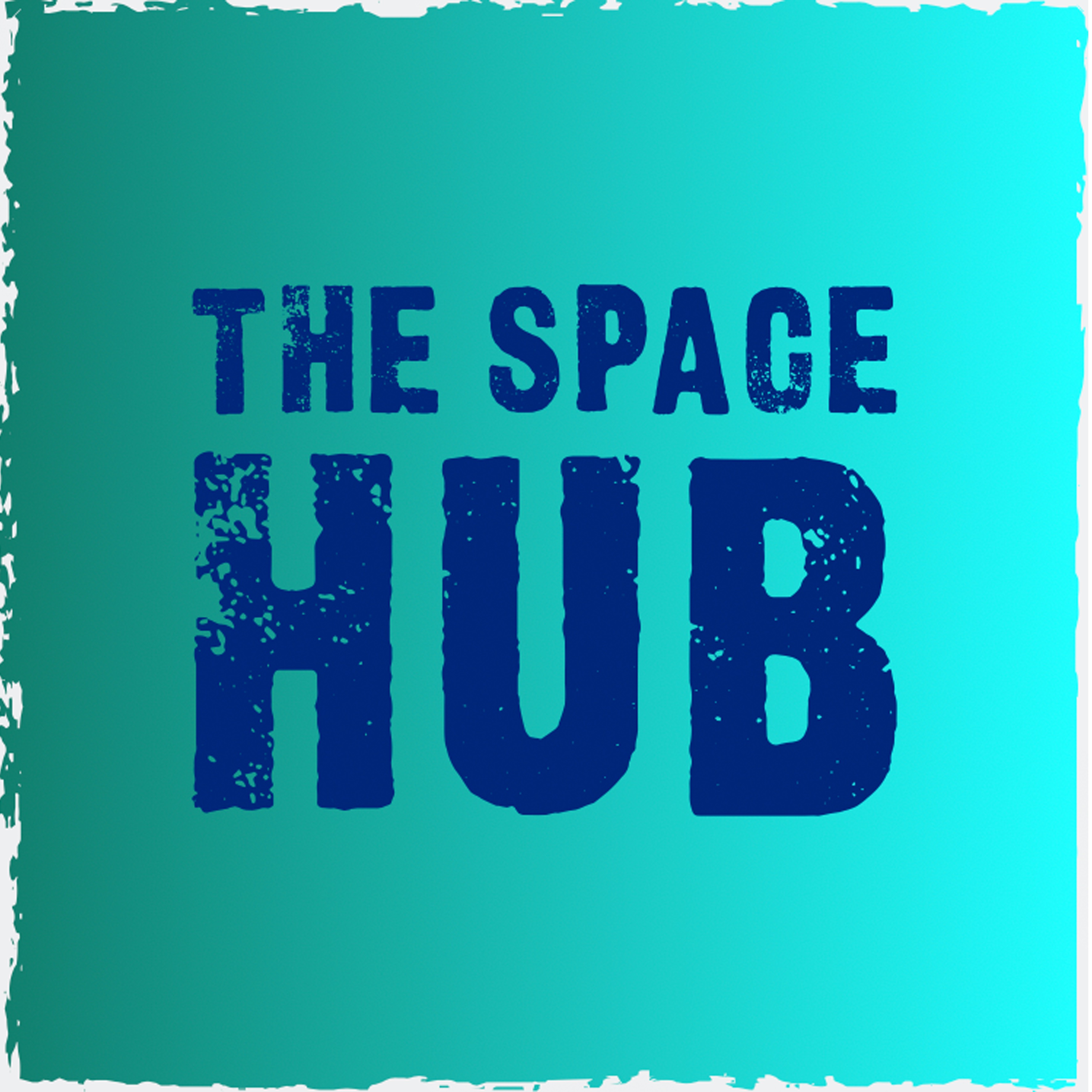 Vibrant branding of The Space Hub, ideal for tech events and creative workshops.