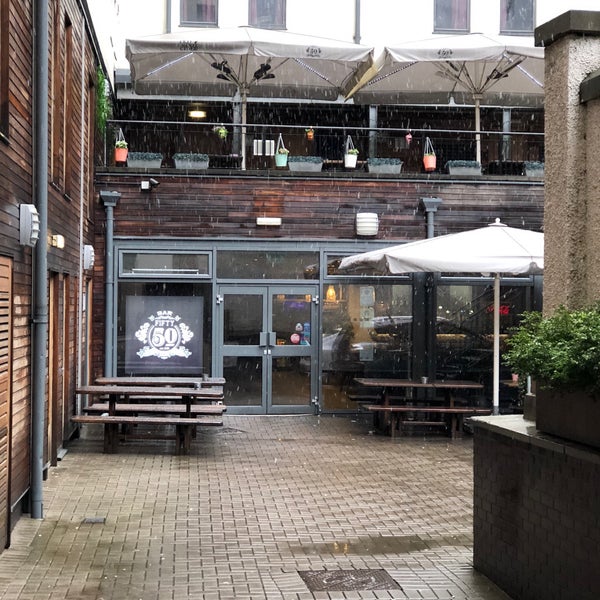 Cozy Beer Garden in Bar 50 with wooden seating, perfect for winter gatherings.