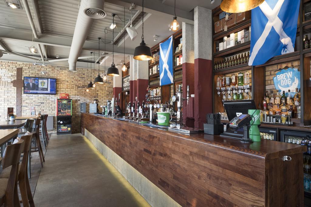 Hub Cafe & Bar in Haymarket: warm wood finishes, ideal for networking events.