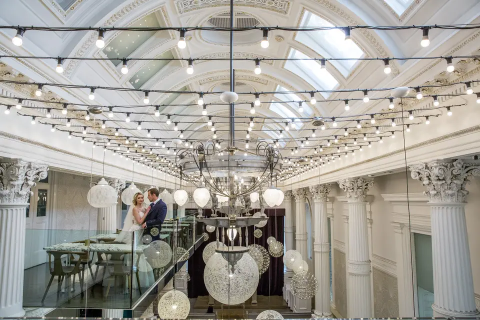 Elegant event space at The Corinthian Club, ideal for weddings and upscale gatherings.