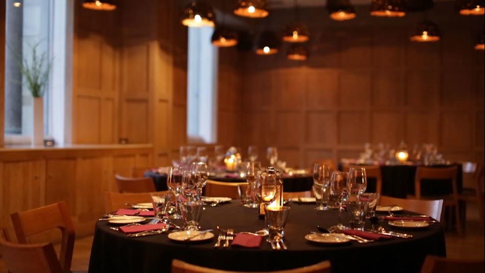 Elegant dining space at The Corinthian Club for intimate gatherings and corporate events.