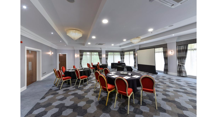Hopwood Suite meeting room with elegant decor, ideal for professional events and workshops.