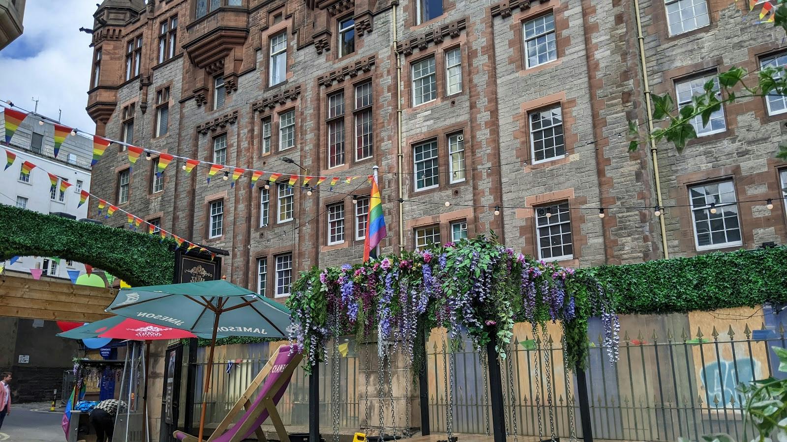 Karaoke Pods at The Three Sisters Bar, vibrant outdoor venue for festivals and gatherings.