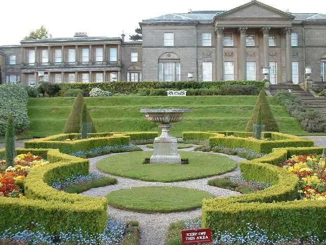 Tenants' Hall at Tatton Park with manicured gardens, perfect for weddings and events.