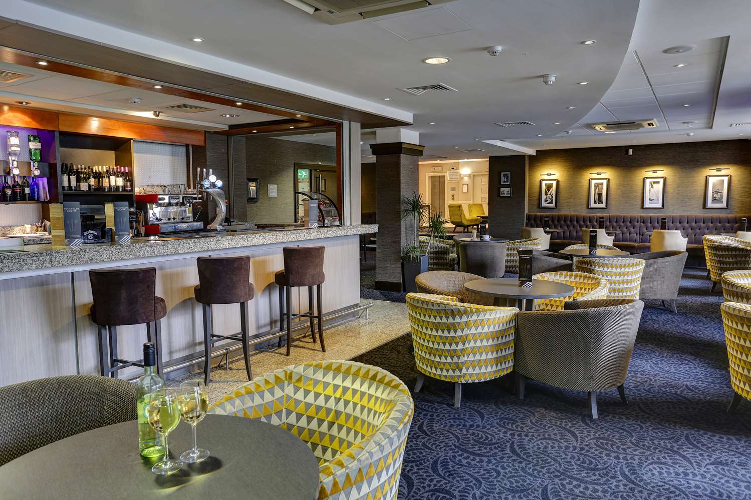 Trellis Lounge at Cresta Court Hotel, modern decor for networking events and casual receptions.
