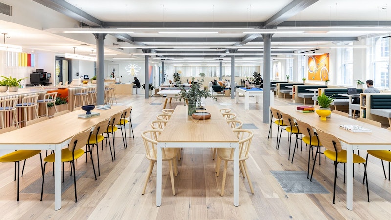 Modern open-concept event space in The Hanover Building, ideal for workshops and meetings.