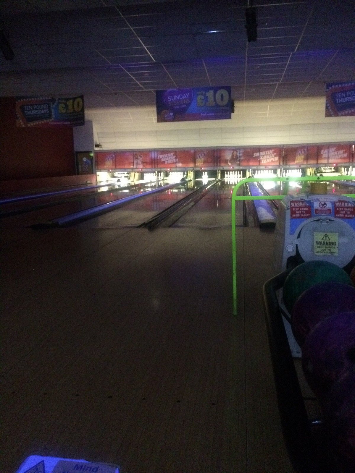 Indoor bowling alley at Bainfield Club, ideal for corporate events and team-building activities.