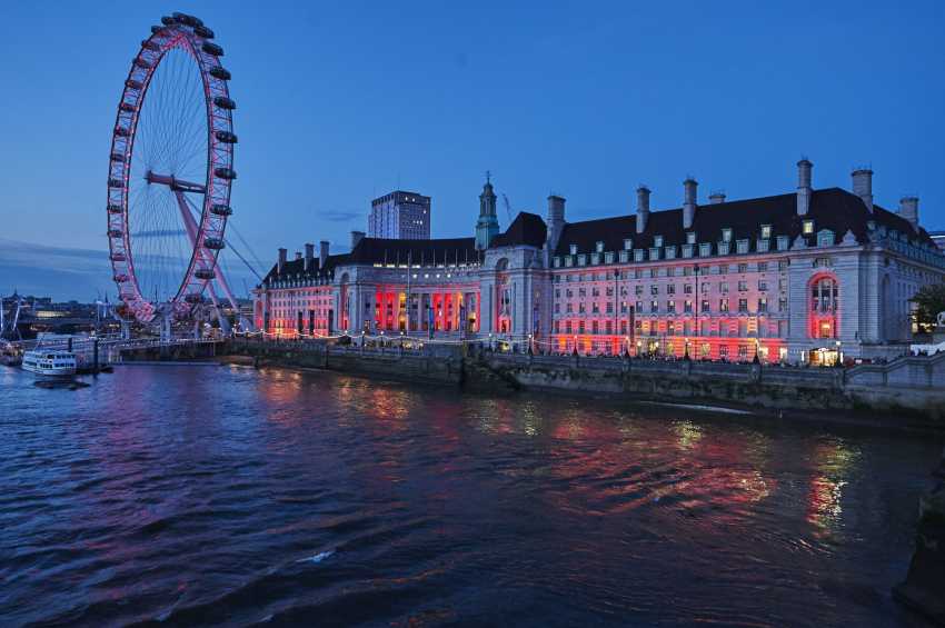 Chancellor Suite at County Hall, riverside venue with London Eye, perfect for events.