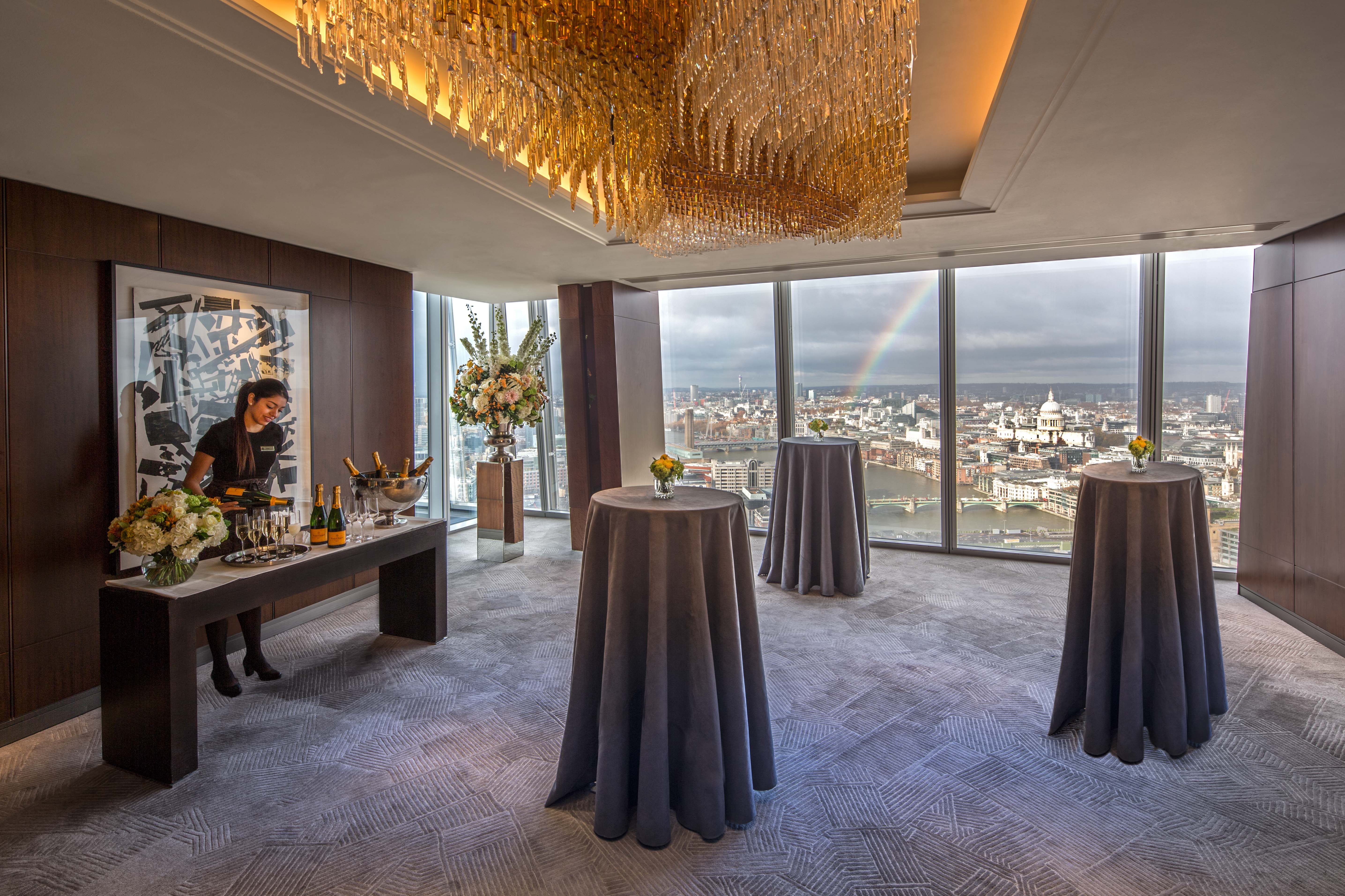 Li Room at Shangri-La The Shard, London: elegant event space for cocktail receptions.
