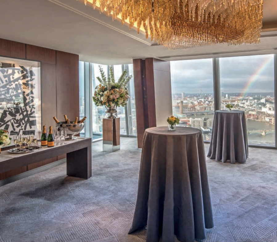 Li Room at Shangri-La The Shard, London: elegant event space with city views for upscale gatherings.