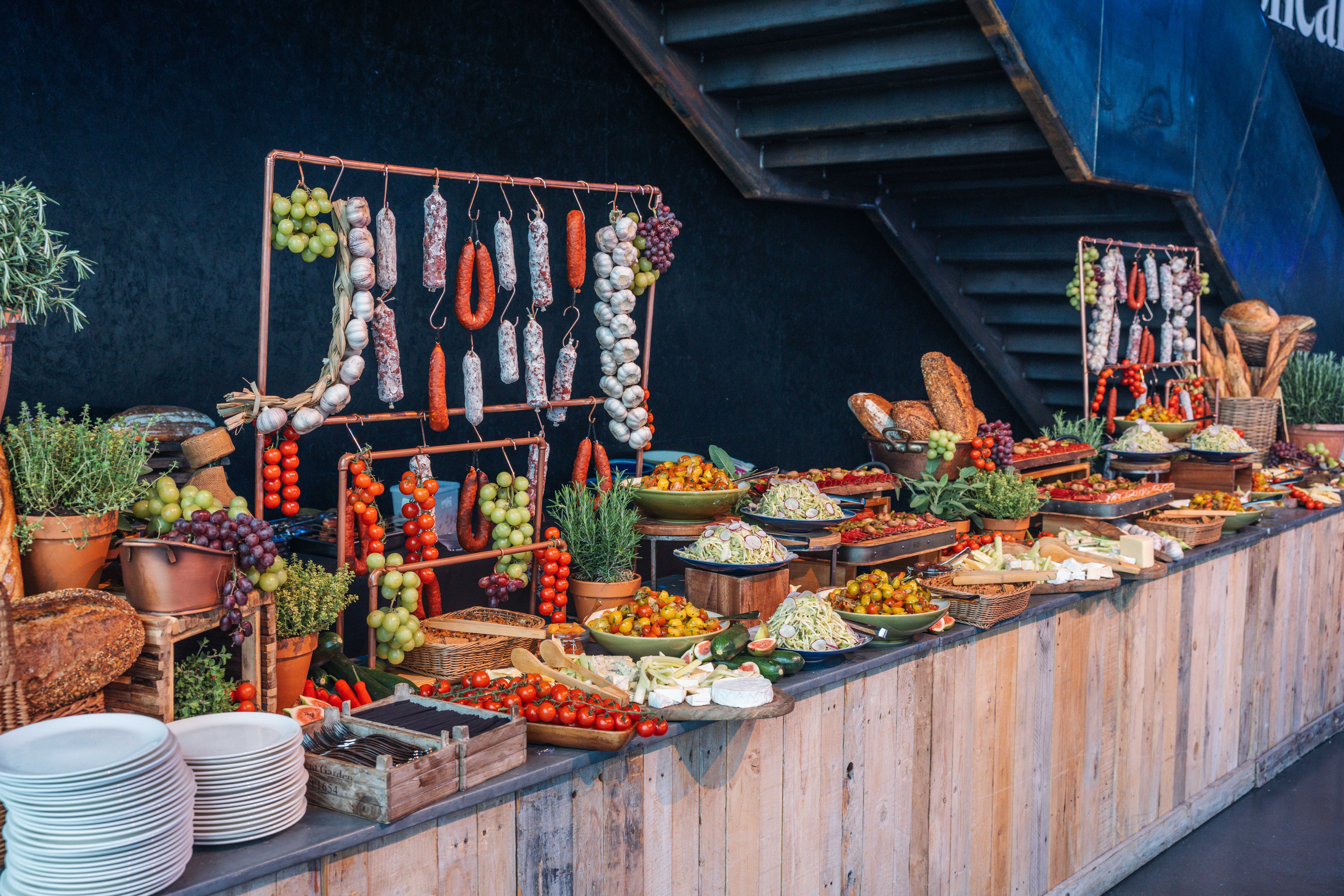 London summer event antipasti buffet food