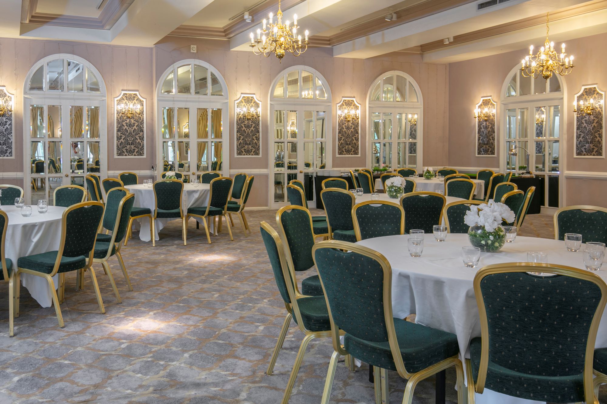 Elegant Charter Suite at Moor Hall Hotel, perfect for formal events and meetings.