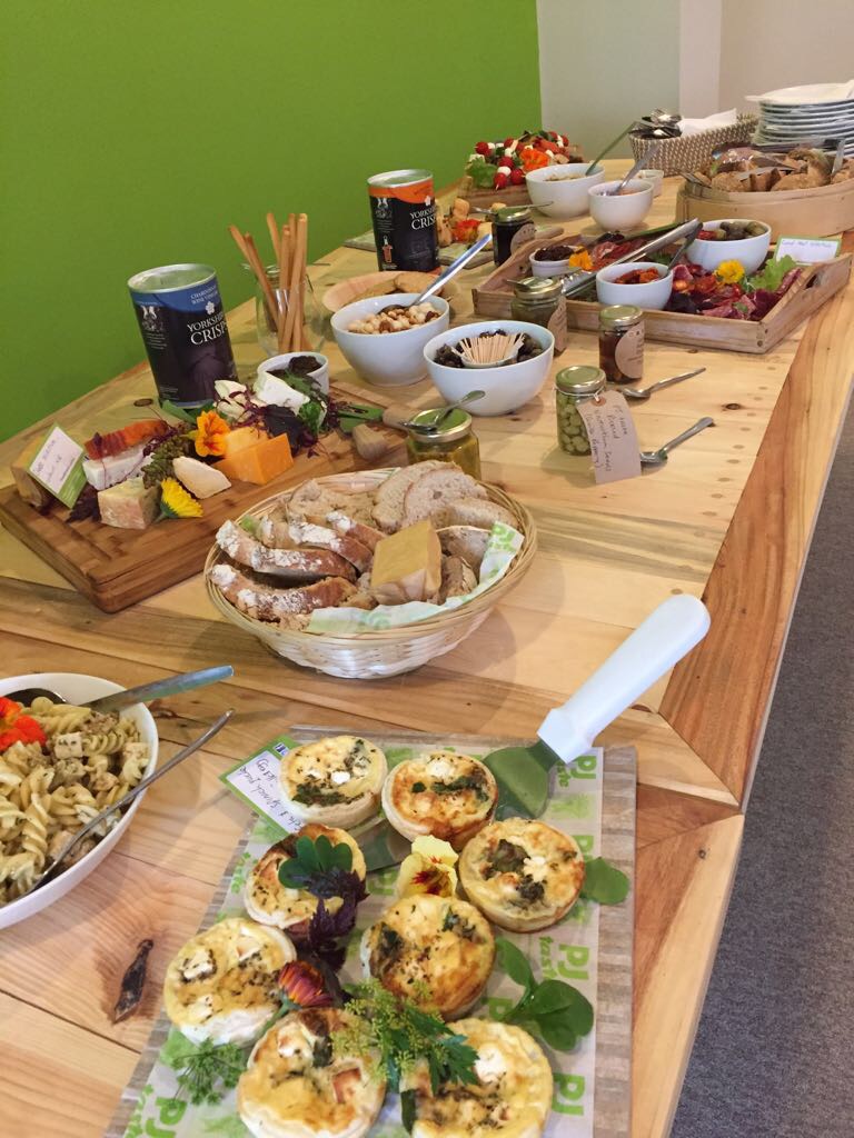 Artisanal cheese buffet setup for meetings and events at Upstairs @ PJ Taste.