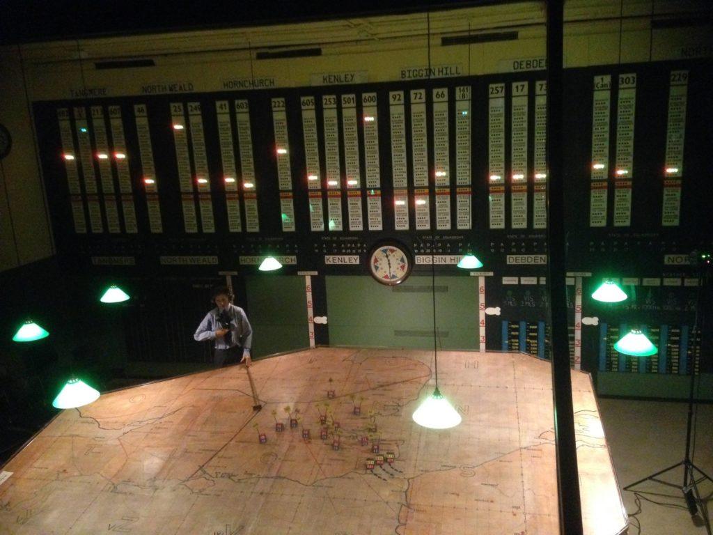 Vintage control room in Battle of Britain Bunker, ideal for strategy sessions and workshops.