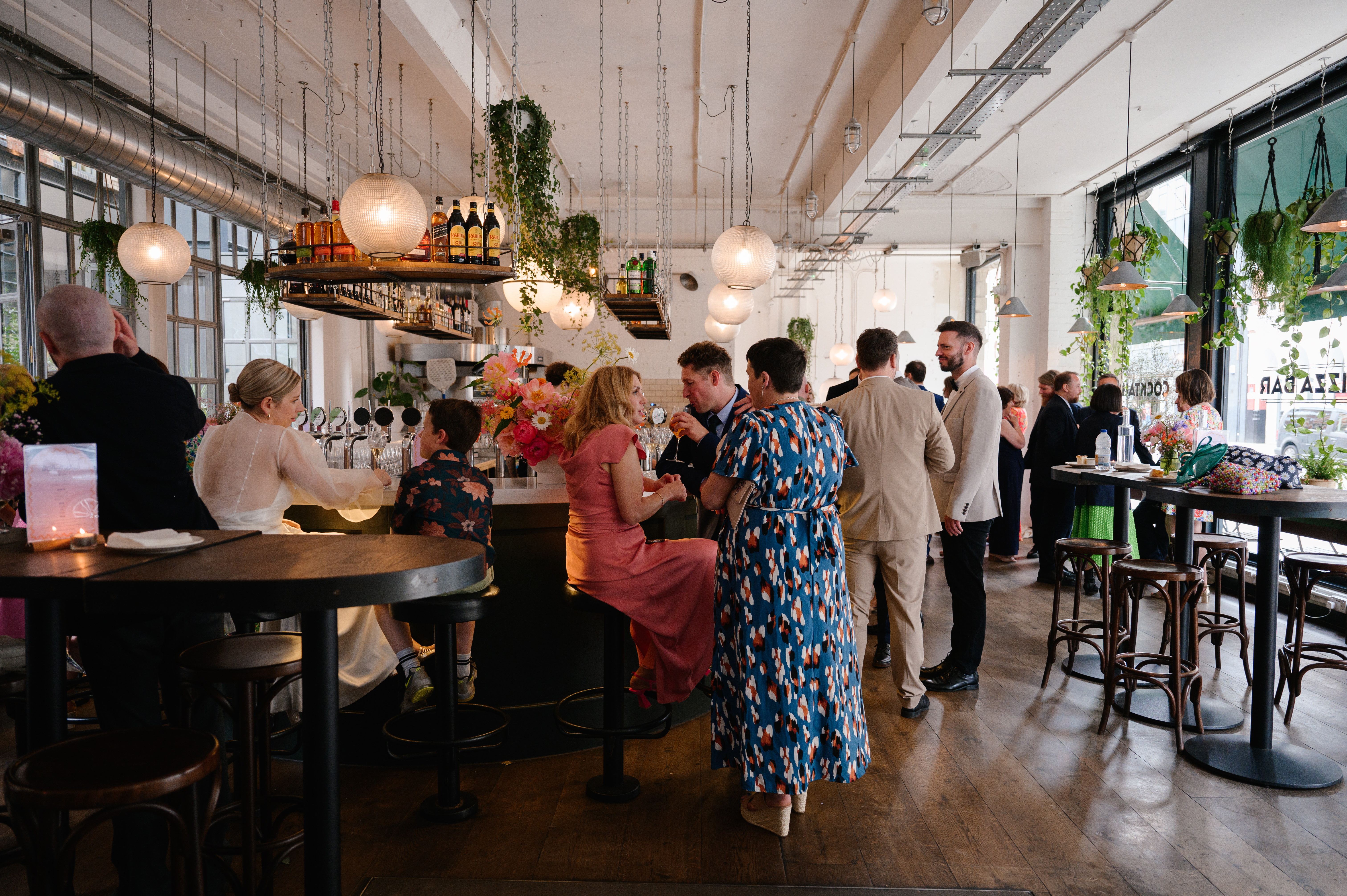 Vibrant event space at FARE Restaurant + Bar for cocktail receptions and gatherings.