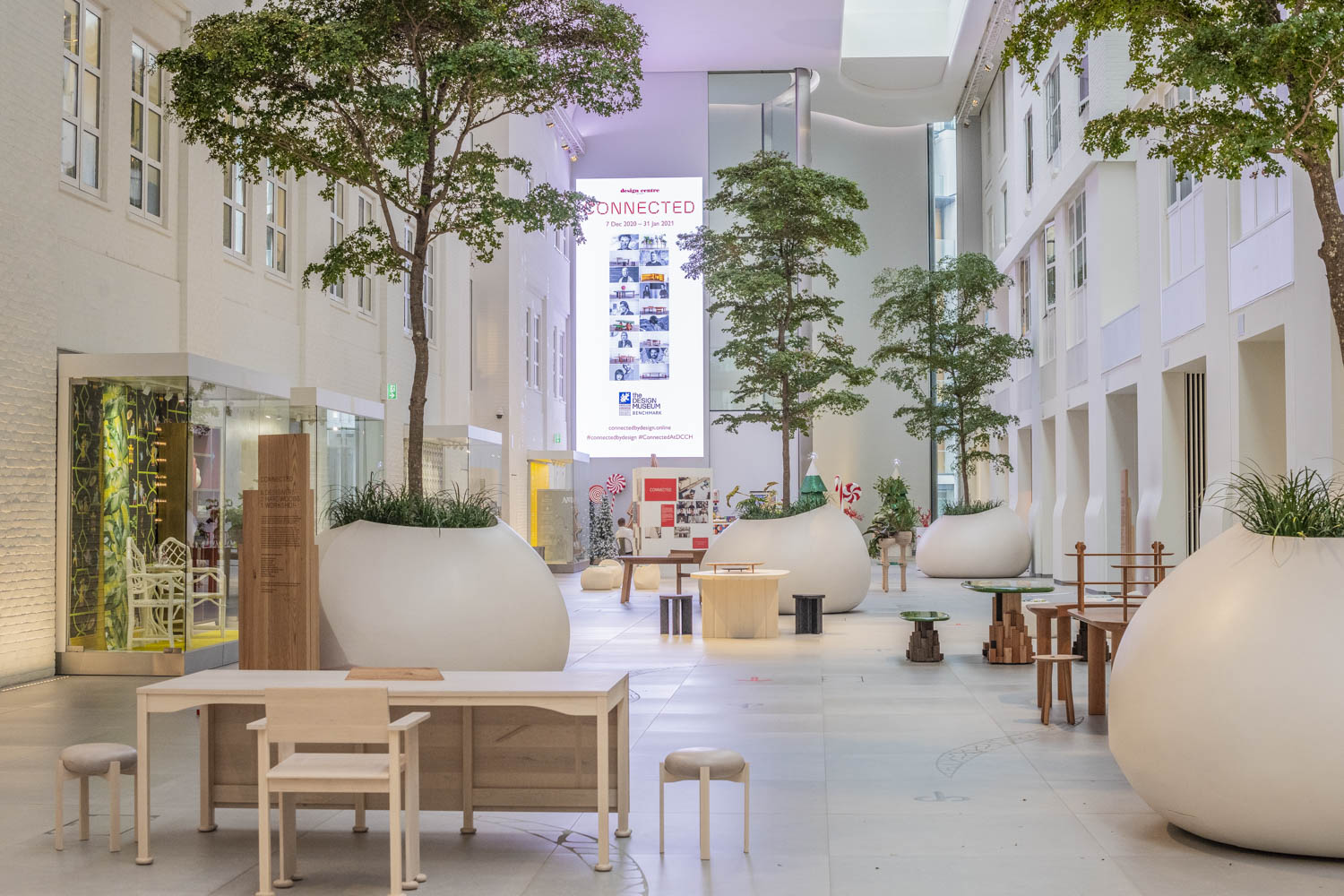 Modern event venue in Chelsea Harbour with bright atrium and flexible seating.