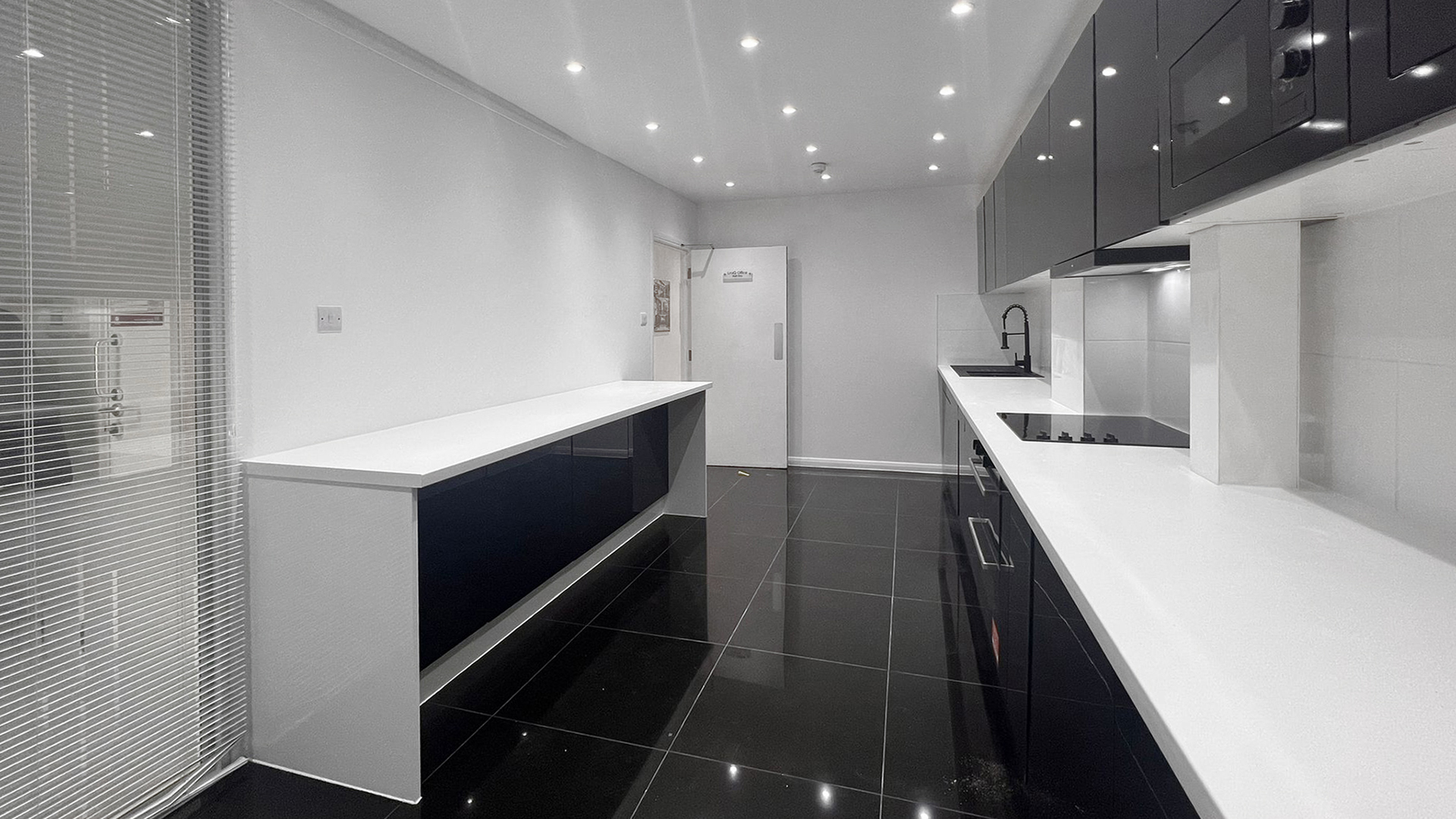 Modern kitchen at S3 Royal Arsenal Events, ideal for catering and networking.