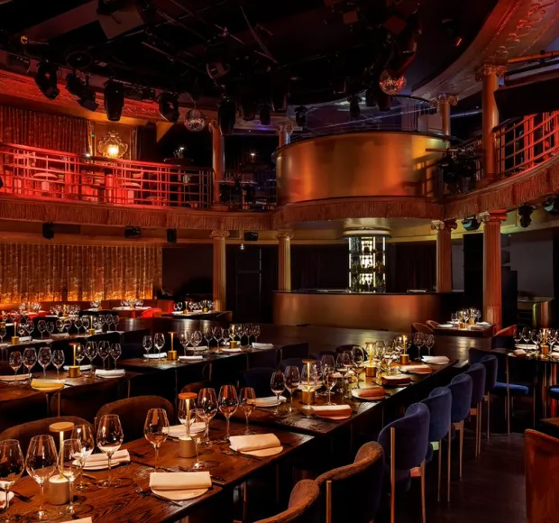 Elegant restaurant event space in Lio London, ideal for upscale dinners and corporate gatherings.