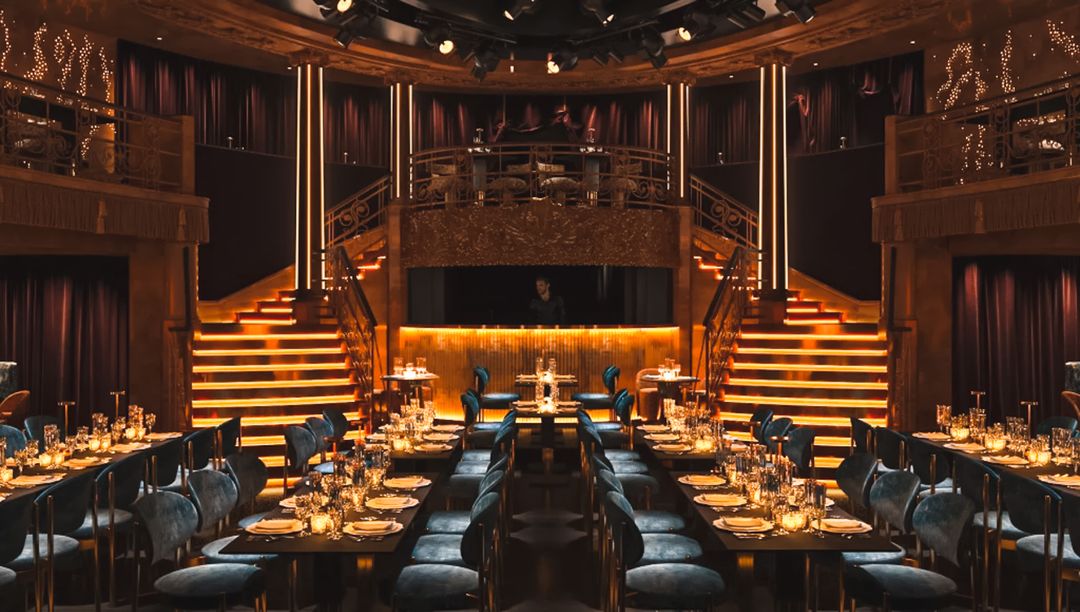 Sophisticated event space in Lio London, ideal for upscale dining and corporate gatherings.