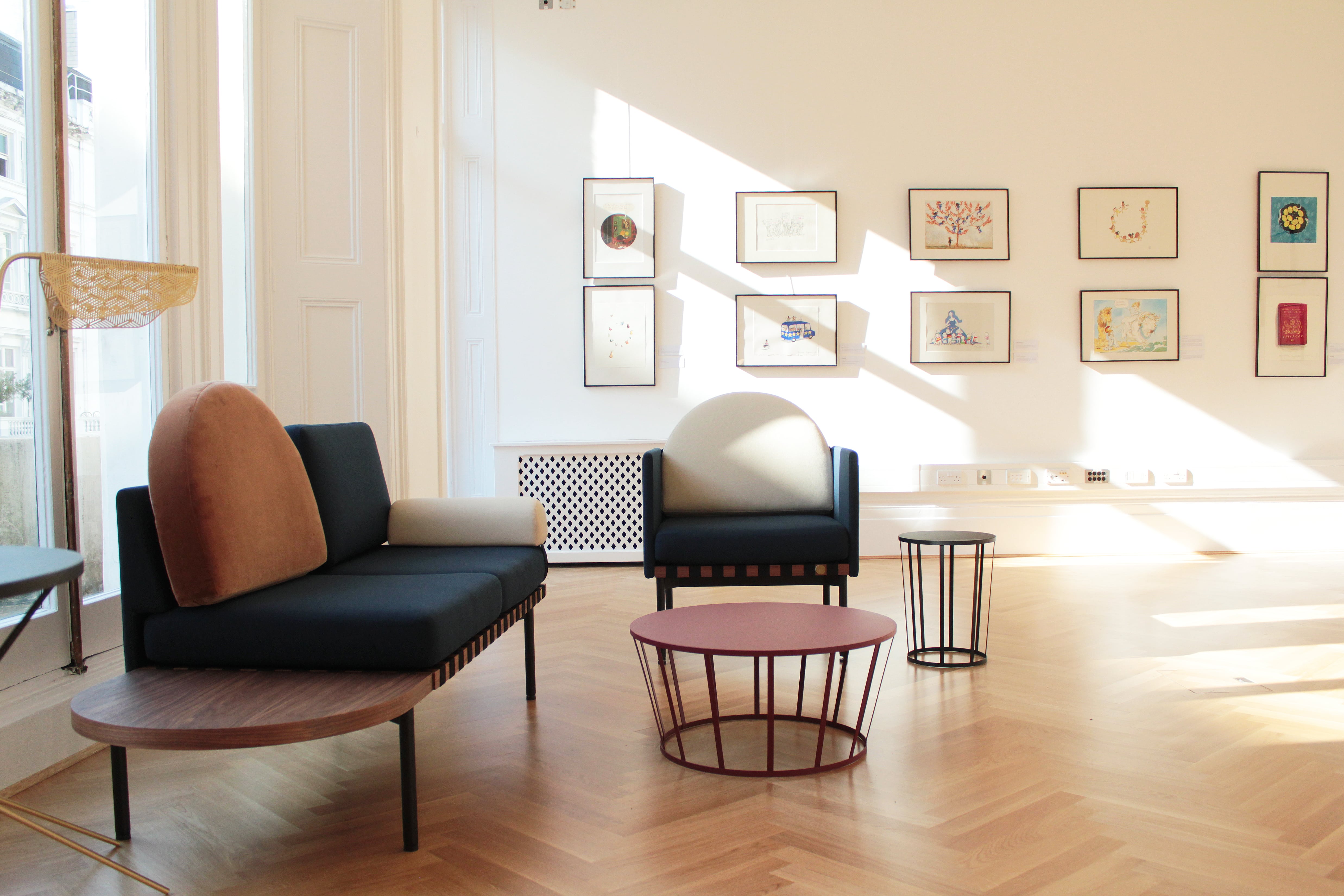 Stylish seating area in Les Salons, Institut français du Royaume-Uni for networking events.