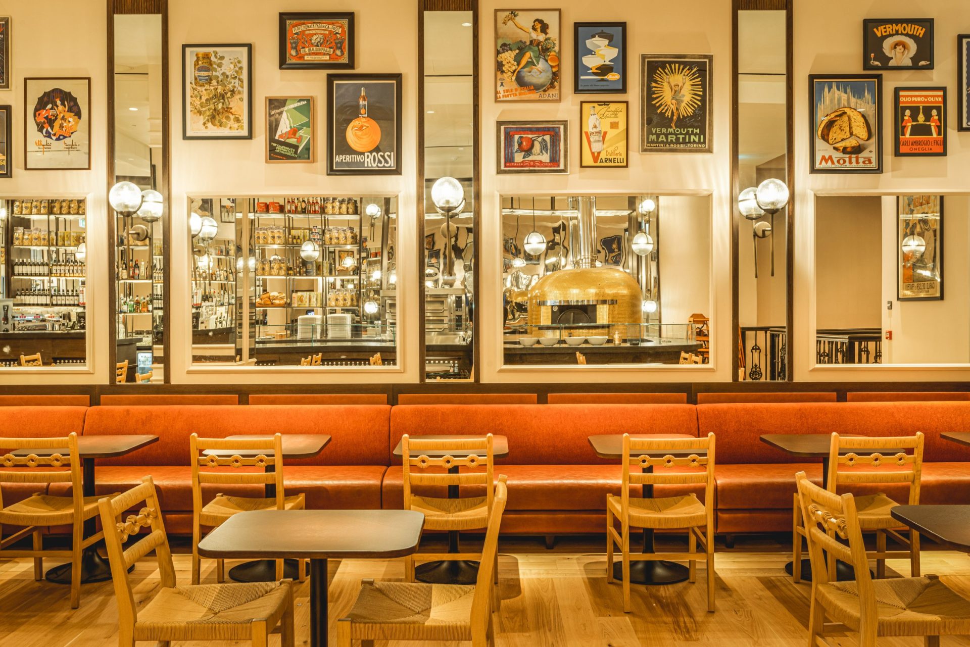 Stylish terrace at Azzurra Bar, perfect for networking events and meetings.