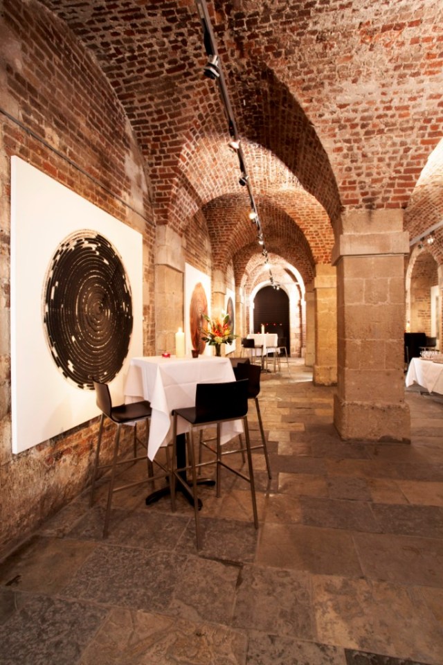Event space with exposed brick arches for networking and receptions at St Martin-in-the-Fields.