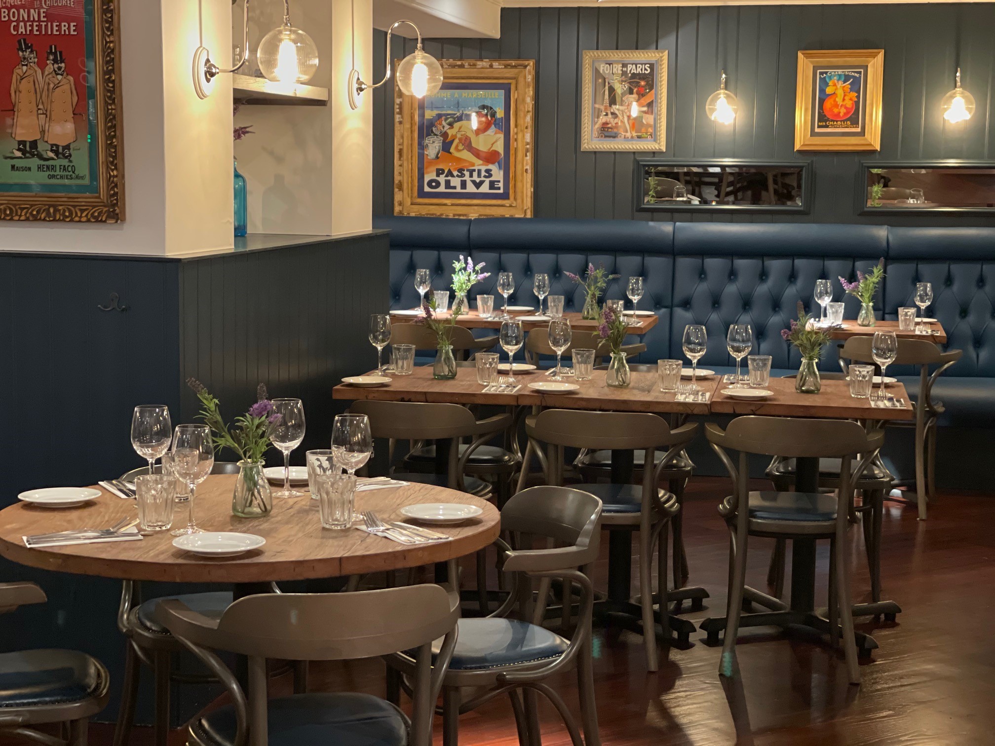 Stylish Clopton Room at Bistrot Pierre for intimate gatherings and corporate events.