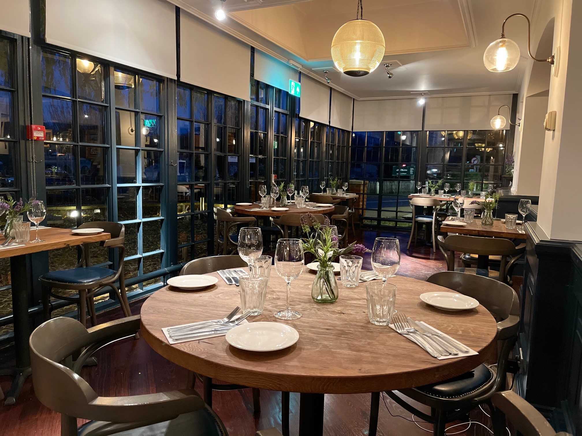 Elegant dining area in The Clopton Room, perfect for intimate gatherings and corporate dinners.