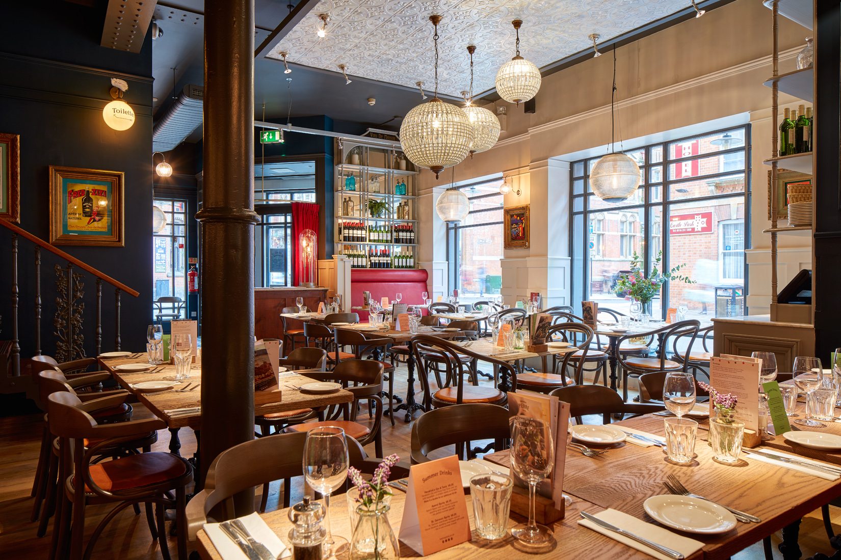 Stylish Bistrot Pierre Leicester interior, perfect for intimate gatherings and corporate events.