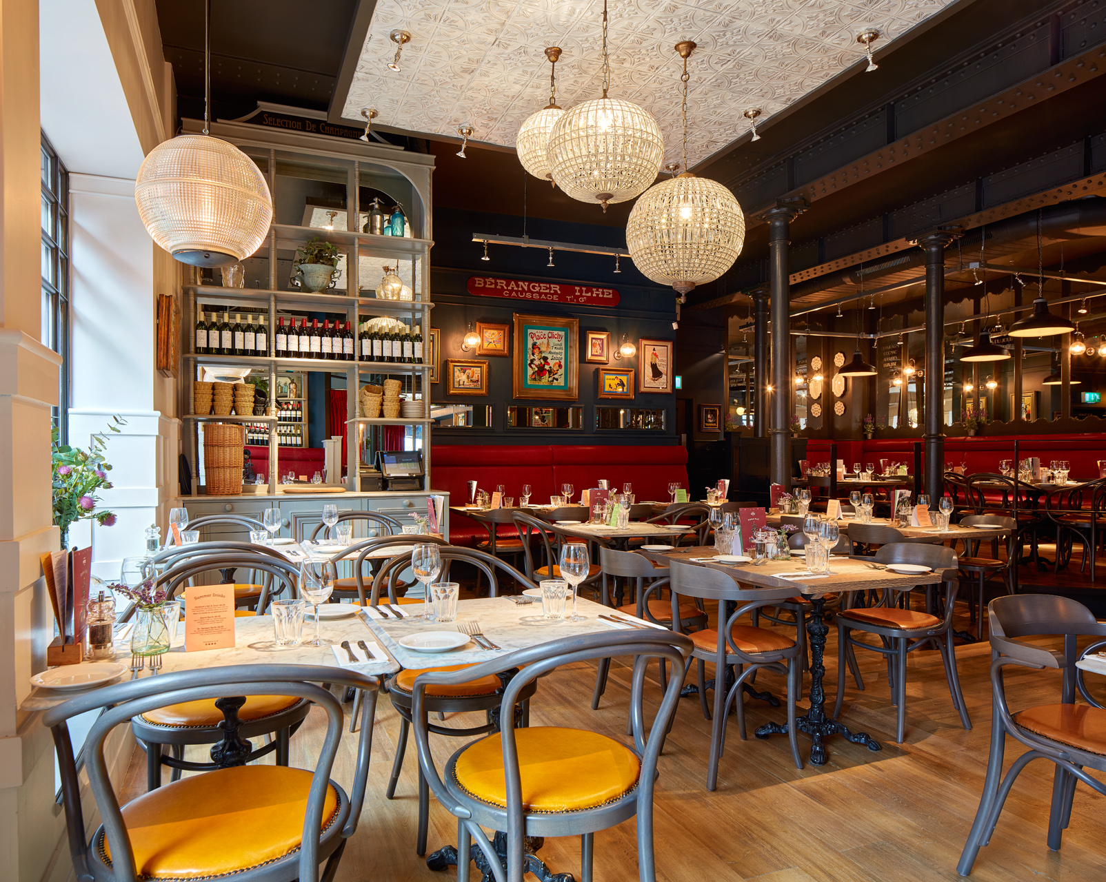 Stylish Bistrot Pierre Leicester interior, perfect for intimate gatherings and corporate events.