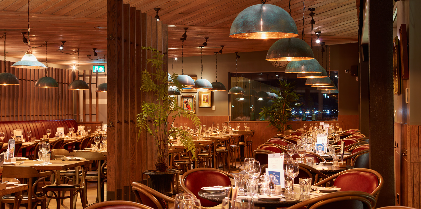 Stylish Bistrot Pierre restaurant in Eastbourne, ideal for events with modern decor.