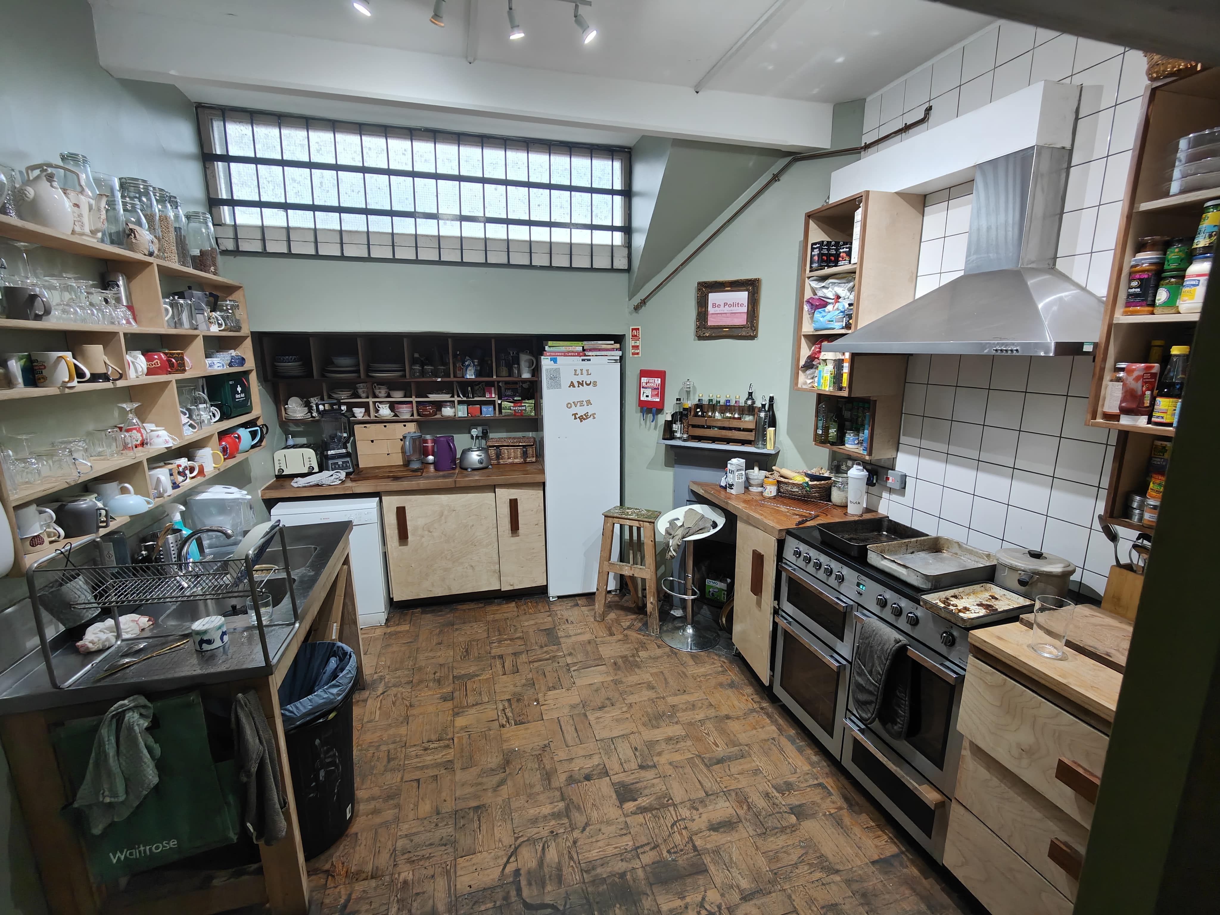 Functional kitchen at St Dunstans House, ideal for catering events and workshops.