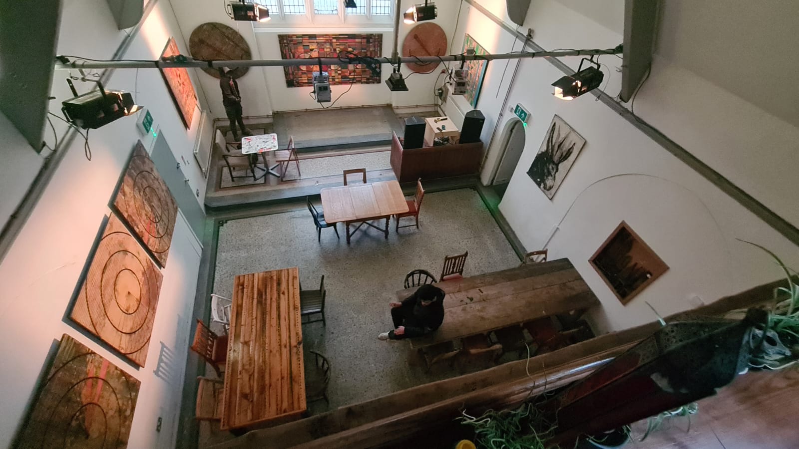 St Dunstans House event space with artistic decor, ideal for workshops and gatherings.