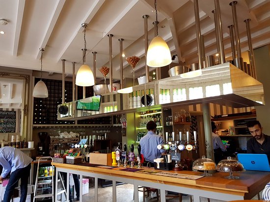 Modern bar at The Greyhound Kew, ideal for networking events and casual meetings.